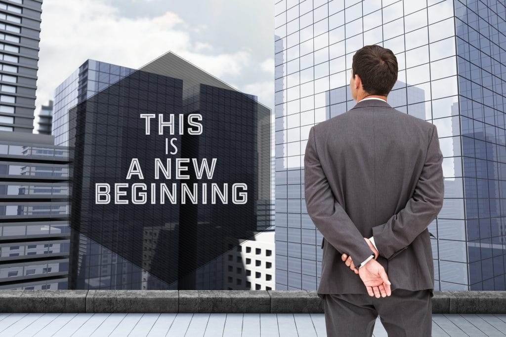 Ustanovitev d.o.o. v MK simbolizira mladenič, ki stoji pred poslovnim centrom in simbolizira nov začetek