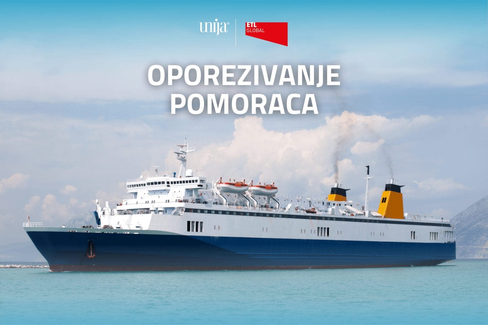 Brod plovi morem. Ilustracija simbolizuje oporezivanje pomoraca.