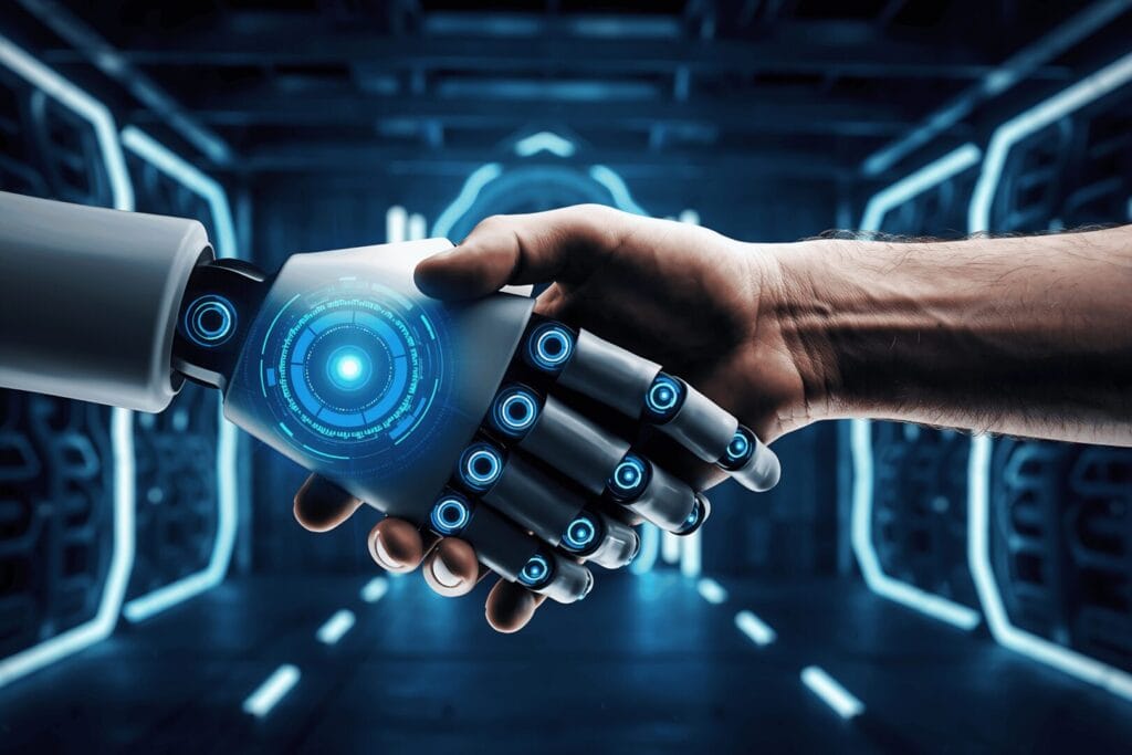 Rukovanje ljudske i robotske ruke u digitalnom okruženju ukazuje na to da je IT sigurnost važnija nego ikada.